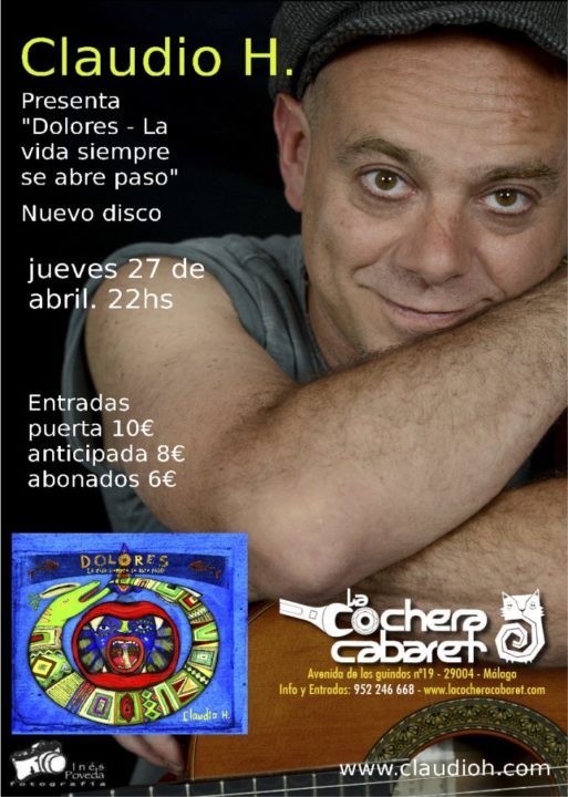 El artista Argentino Claudio H. estará en La cochera Cabaret